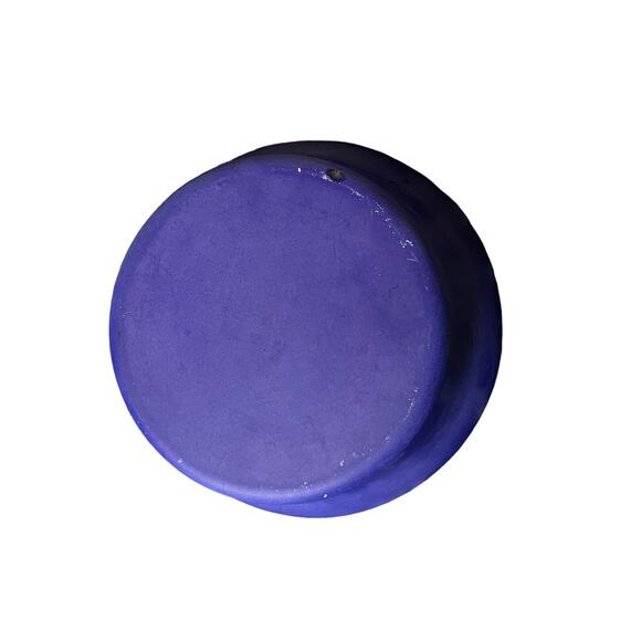 10" MCM Matte Blue Casserole Dish/Cooking Pot with Gold Sputnik Handle - Picture 7 of 9